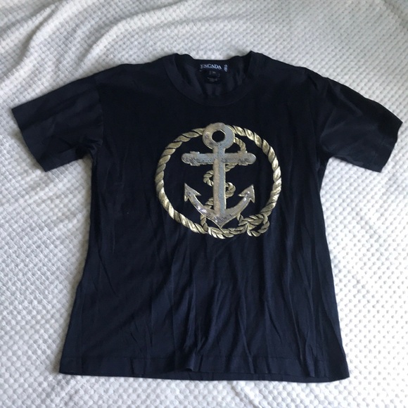 Escada by Margaretha Ley 100% cotton Size 34 dark navy blue shirt Never worn - Picture 1 of 8